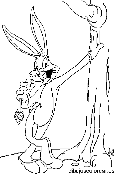Dibujo de Bugs Bunny comiendo