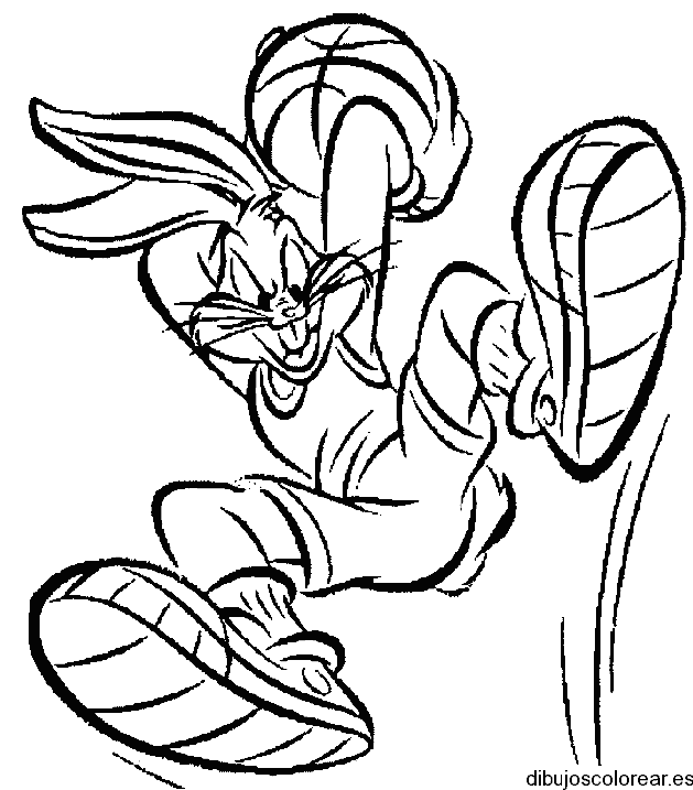 Dibujo de Bugs Bunny basquetbolista