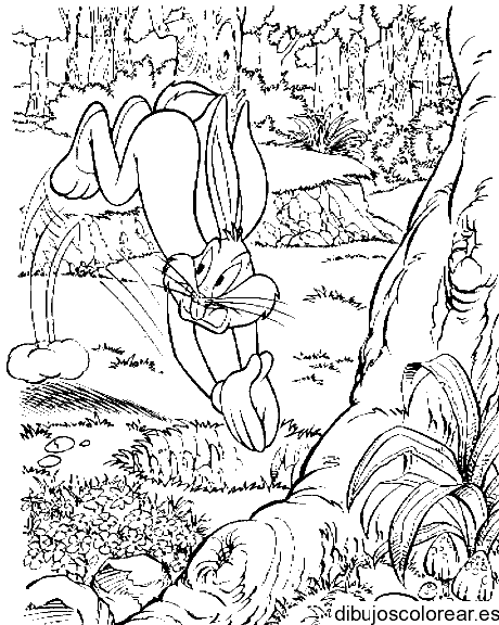 Dibujo de Bugs Bunny saltando