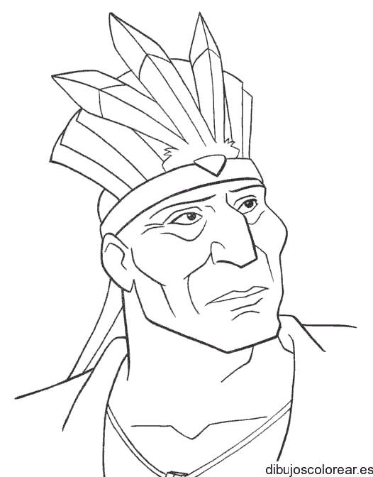 Dibujo de un jefe indio