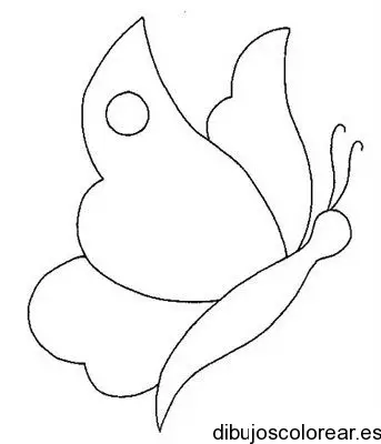 Dibujo de la silueta de una mariposa 
