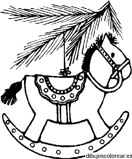 Dibujo de un caballito navideño