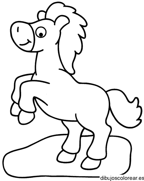Dibujo de un caballo saltarin