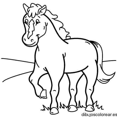 Dibujo de un caballo en trote