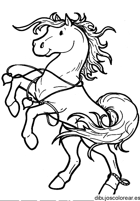 Dibujo de un caballo en dos patas