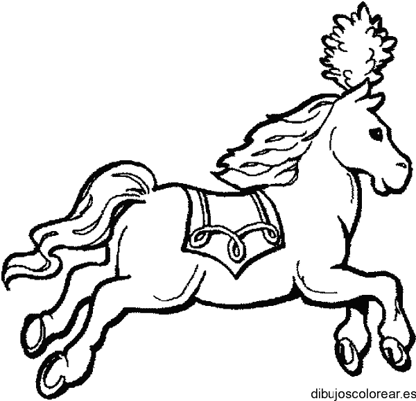 Dibujo de un pony saltando