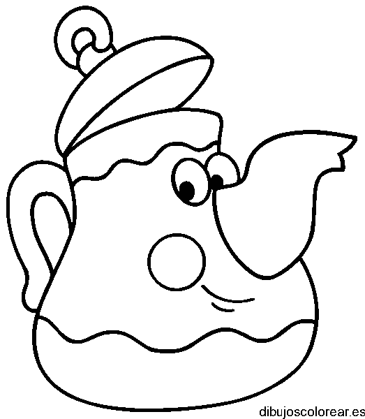 Dibujo de una jarra para el té