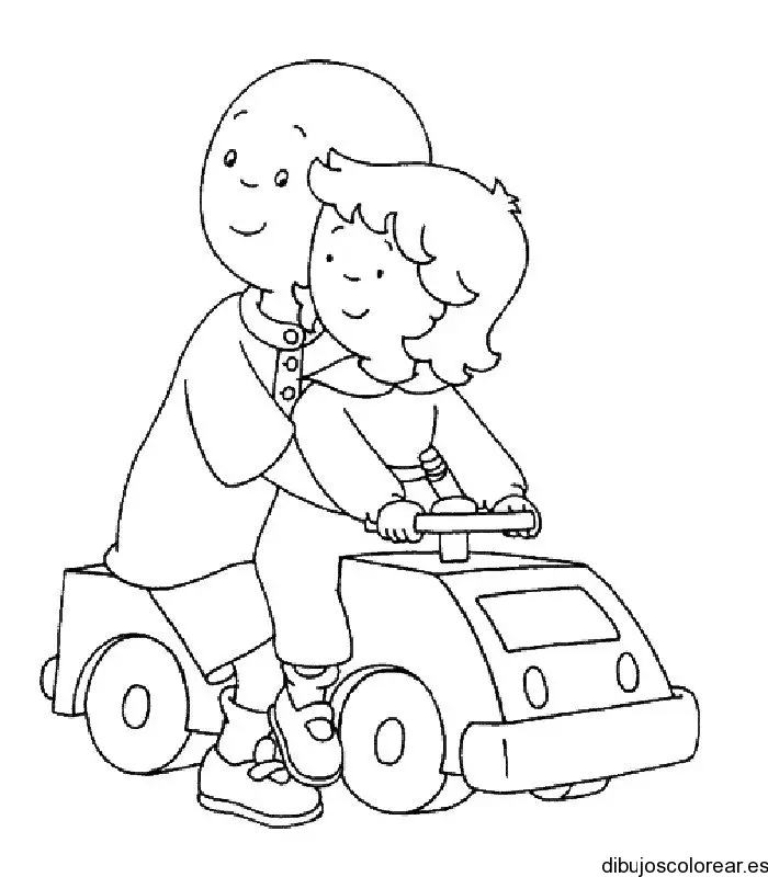 Dibujo de Caillou jugando