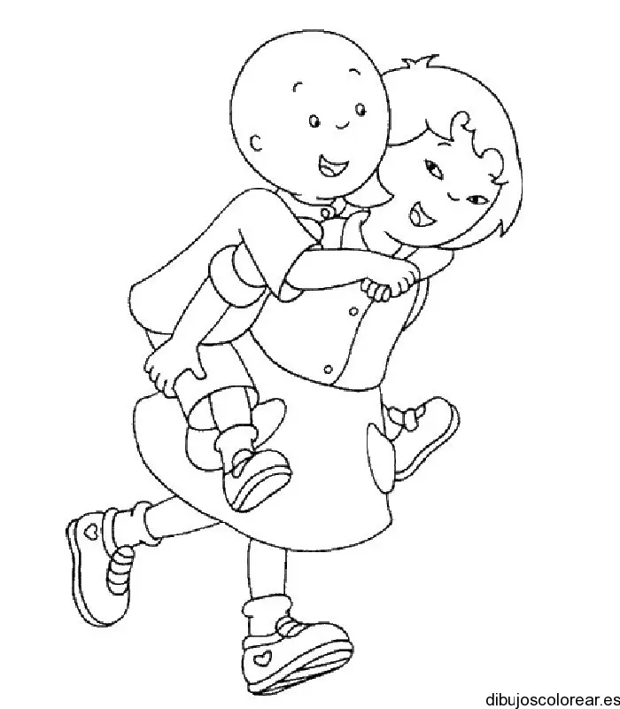 Dibujo de niños jugando