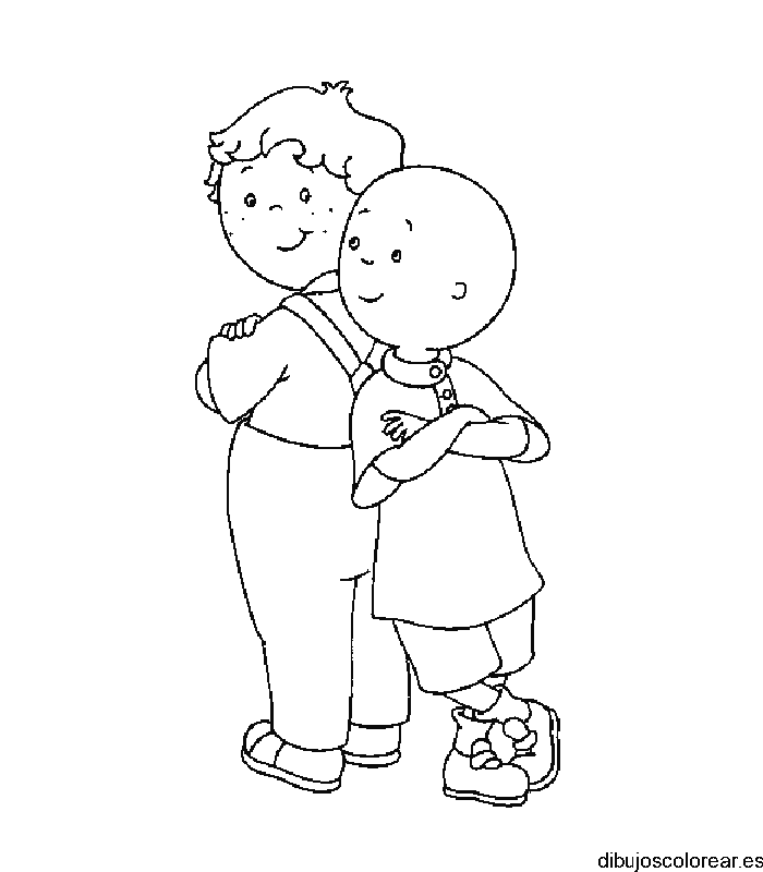 Dibujo de dos niños que sonríen