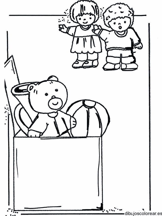 Dibujo de una caja de juguetes