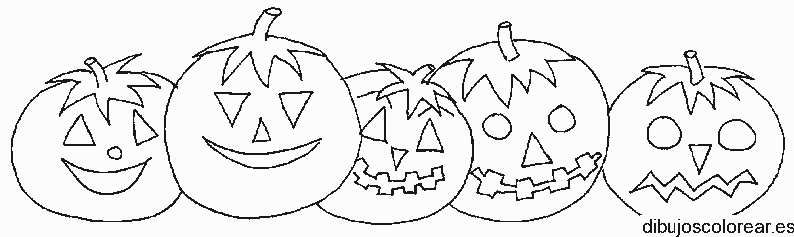 Dibujo de un grupo de calabazas 