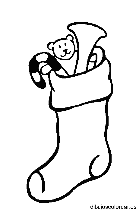 Dibujo de un calcetín navideño