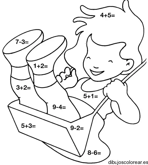 Dibujo de una niña jugando