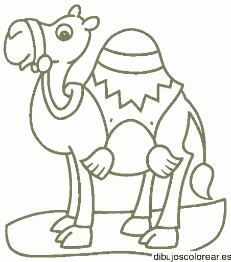 Dibujo de un camello sonriendo 
