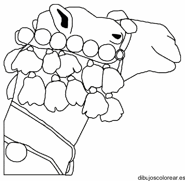 Dibujo de la cara de un camello