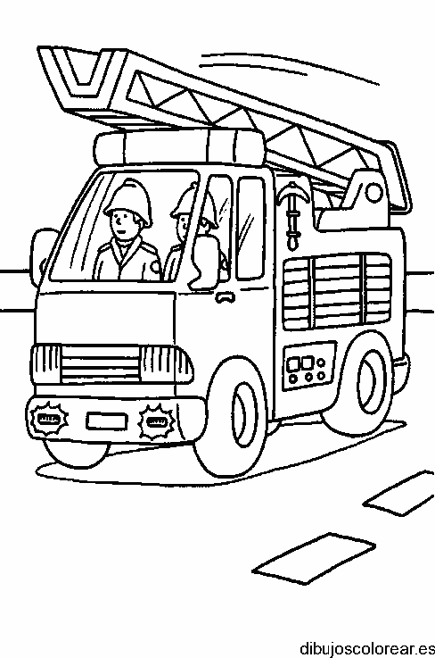 Dibujo de los bomberos trabajando