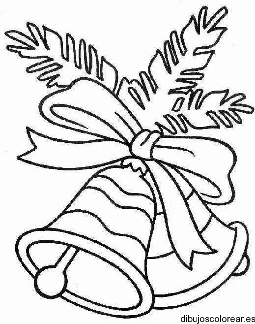 Dibujo de dos campanas de navidad