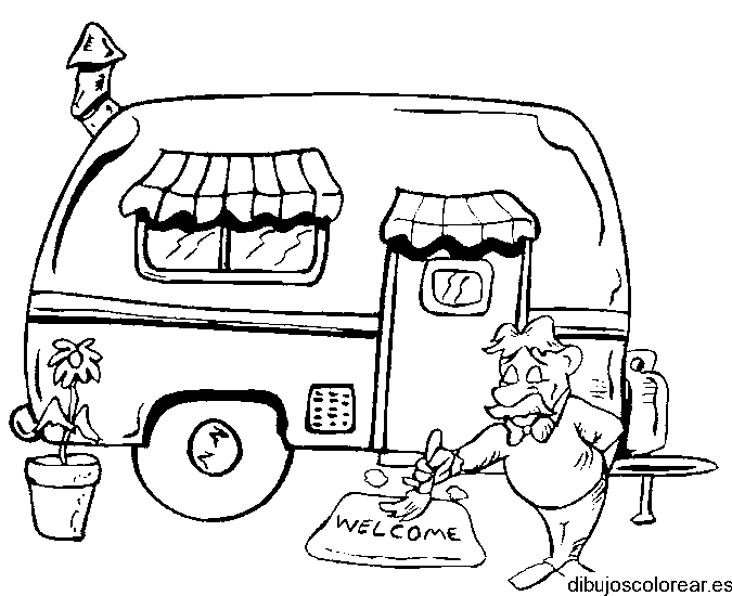 Dibujo de una casa rodante
