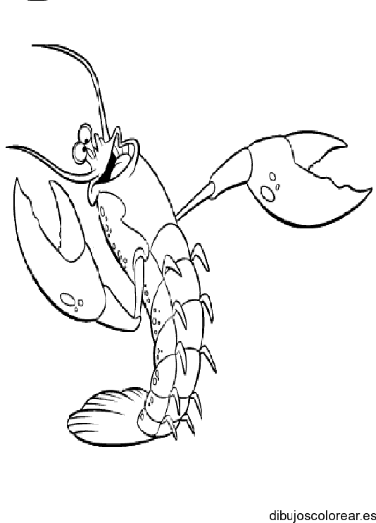 Dibujo de un cangrejo sonriendo