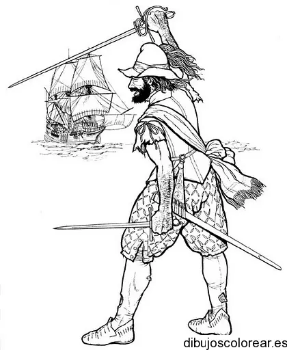 Dibujo de un marino español