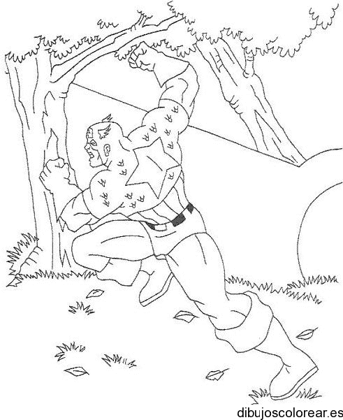 Dibujo de Capitán América corriendo