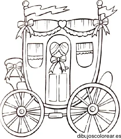 Dibujo de un carruaje de dama