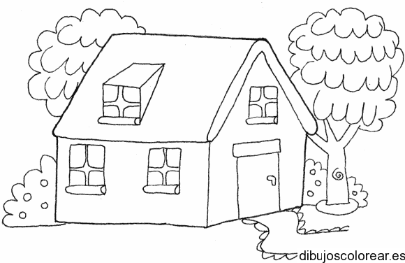 Dibujo de una pequeña casa 