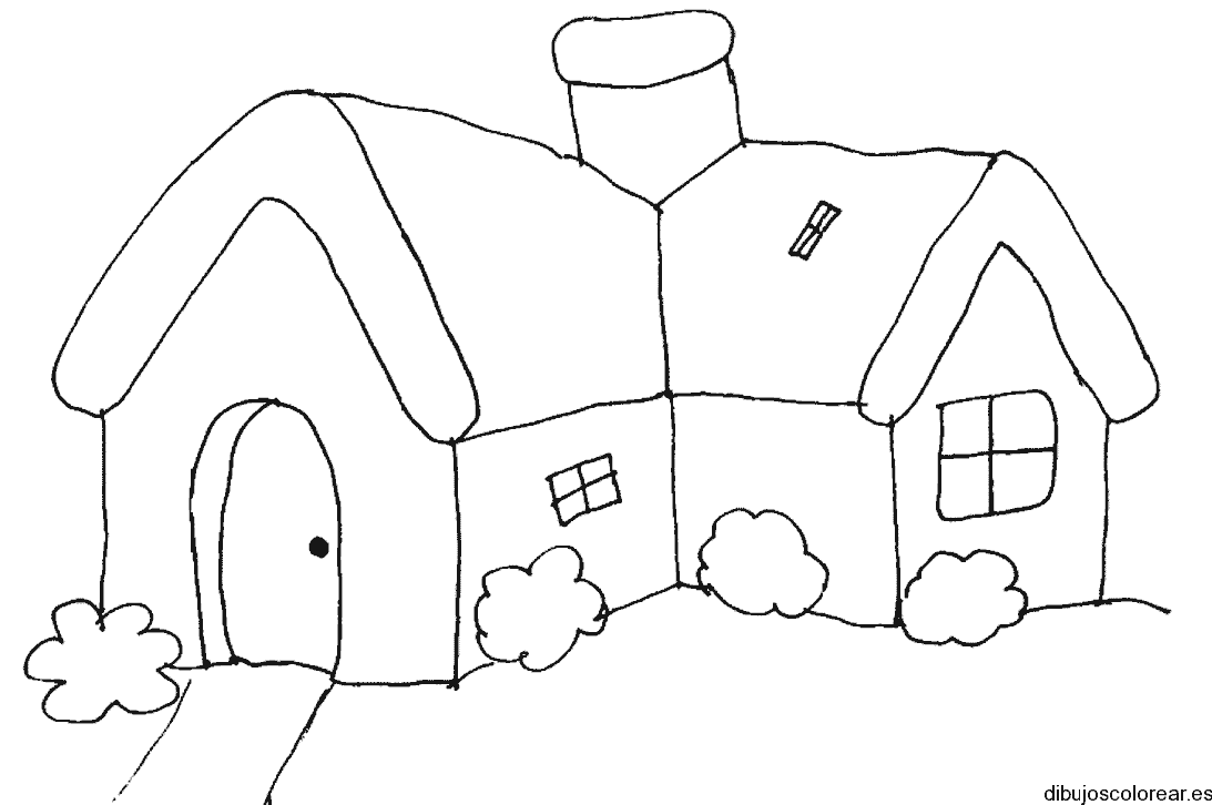 Dibujo de dos casitas
