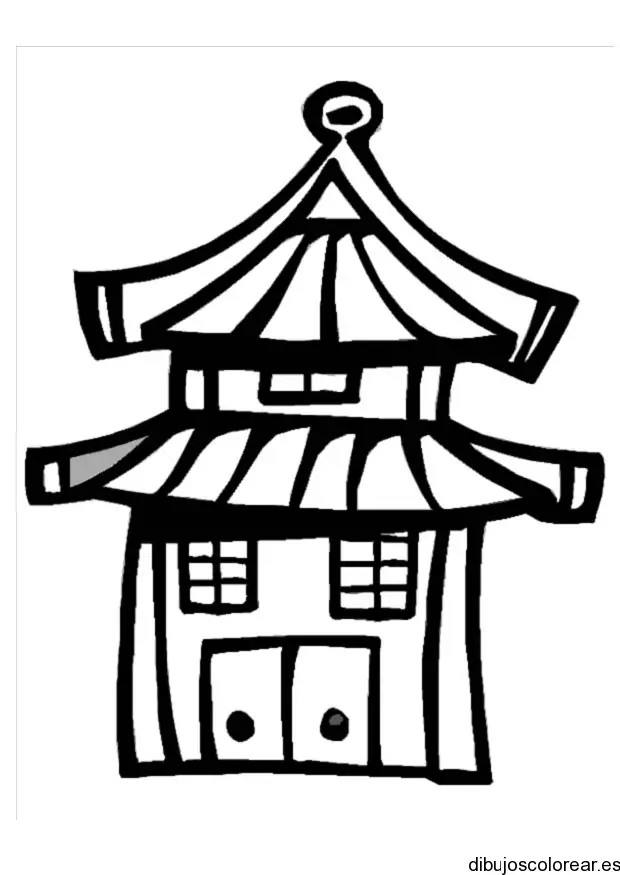 Dibujo de una pagoda