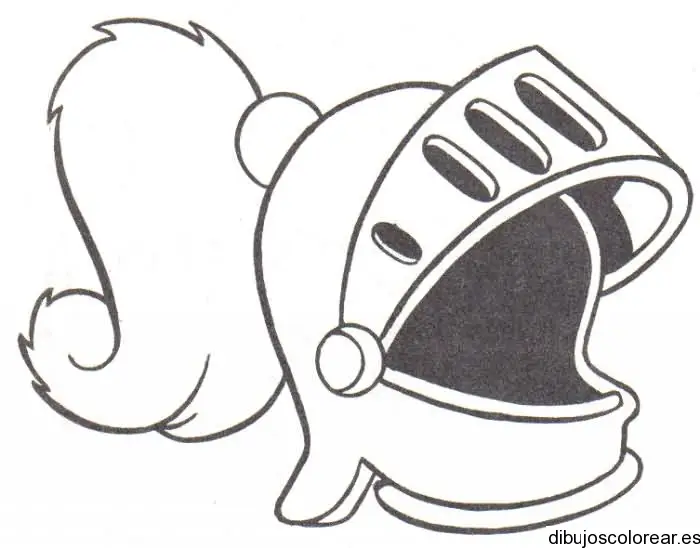 Dibujo de un casco de armadura