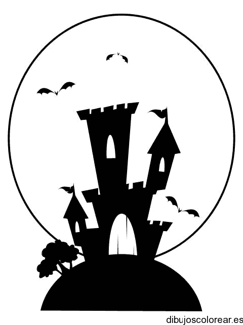 Dibujo de un castillo gótico
