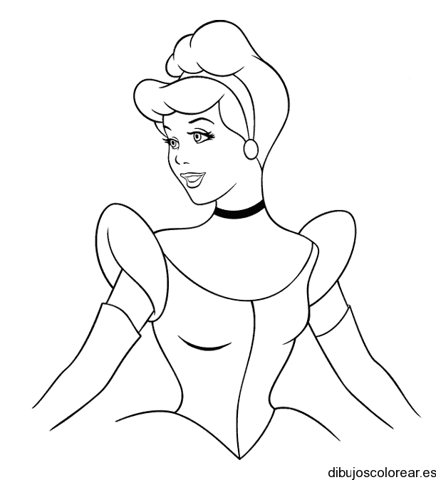 Dibujo de Cenicienta sonriente