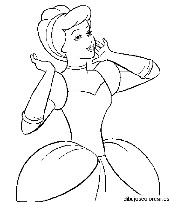 Dibujo de Cenicienta cantando