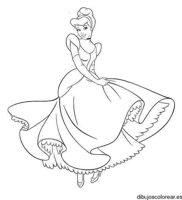 Dibujo de Cenicienta bailando