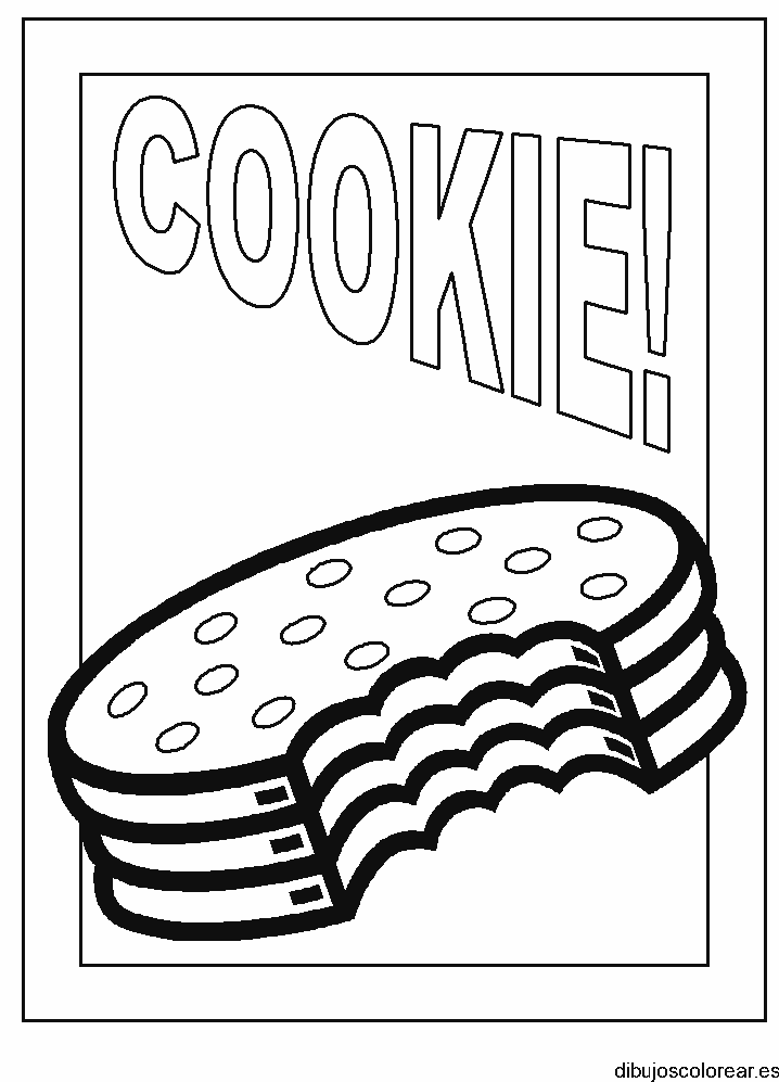 Dibujo de una galleta de chocolate