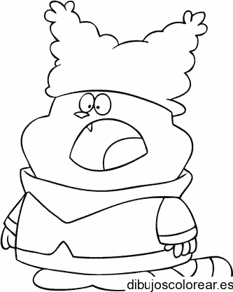 Dibujo de una ardilla con gorro