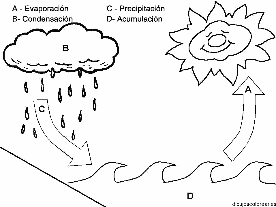 Dibujo del ciclo del agua