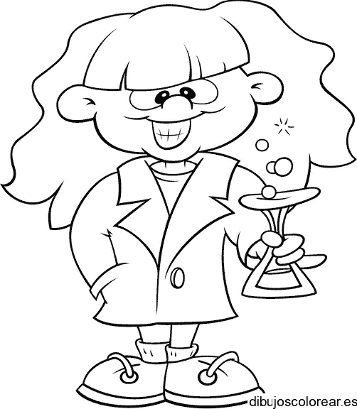 Dibujo de una científica