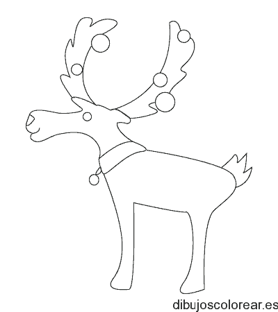 Dibujo de un venado con adornos
