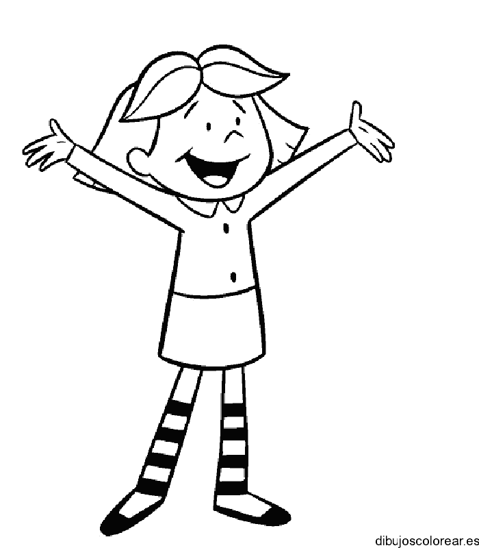 Dibujo de una niña sonriendo