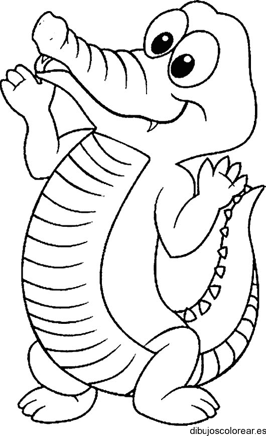 Dibujo de un pequeño cocodrilo