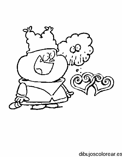 Dibujo de nubes y corazones