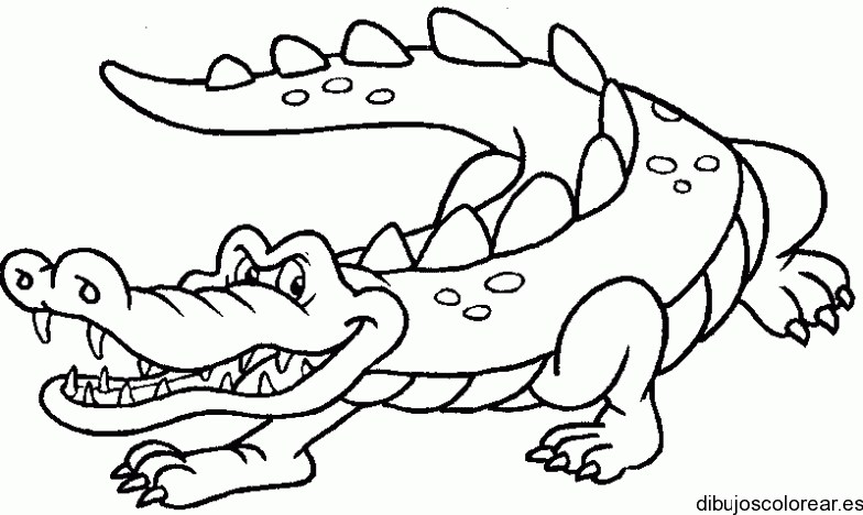 Dibujo de un cocodrilo furioso