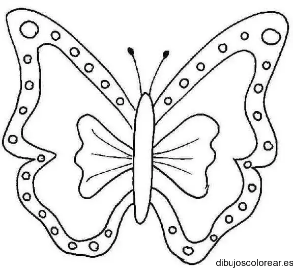 Dibujo de una mariposa de puntos 