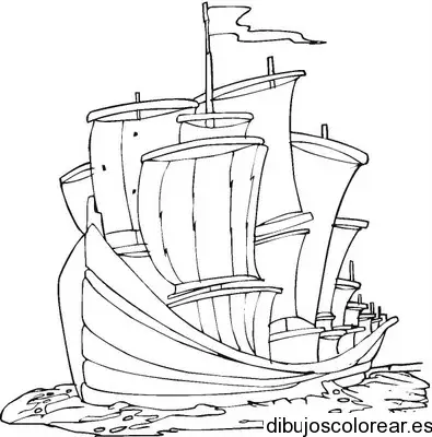 Dibujo de pequeño barco