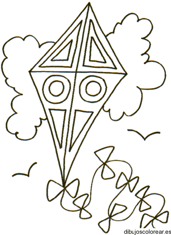 Dibujo de una cometa geométrica 