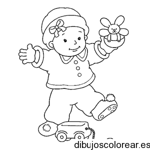 Dibujo de un bebé caminando