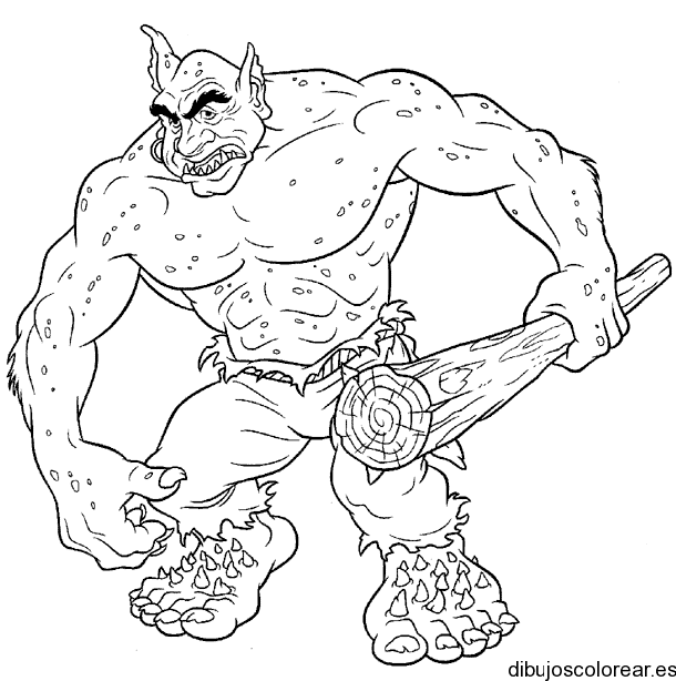 Dibujo de una criatura con un tronco
