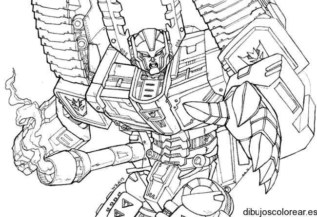 Dibujo de un robot super armado